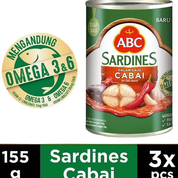 

DiSkon ABC Sarden Saus Cabai 155 g Multi Pack 3 pcs