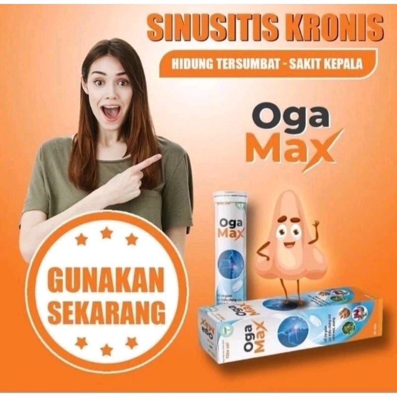 OGAMAX PLUS OBAT SINUSITIS,RINITIS ALERGI,INGUS KENTAL,MATA BENGKAK 100% HERBAL
