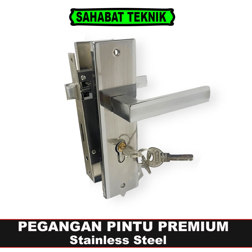 Kunci Pintu Rumah Ukuran Kecil ATS PRO / Handle Hendel Handel Pintu Set Komplit / Kunci Pintu Cylind