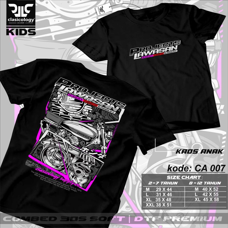 kaos cb anak kaos gl kotak anak kaos herex anak kaos honda anak CA07