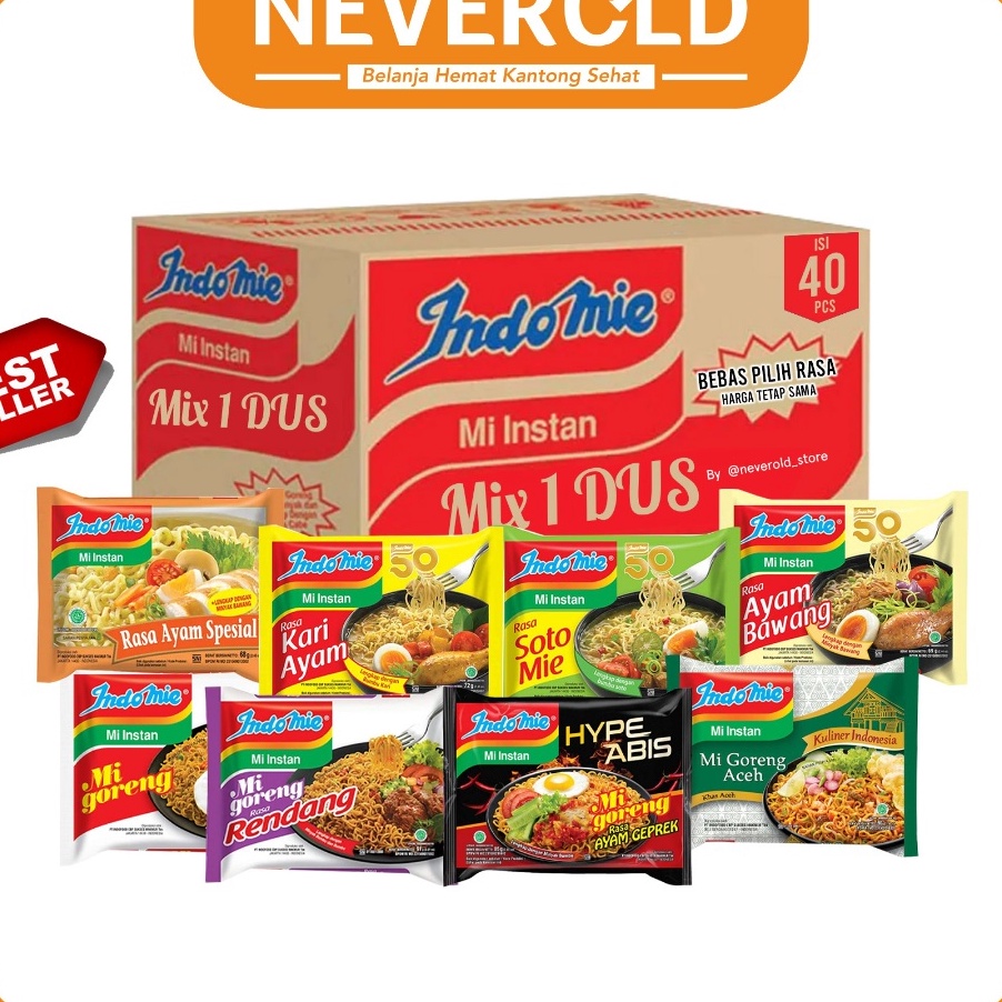 

Stok terbaru INDOMIE 1 DUS ISI 4 BISA CAMPUR