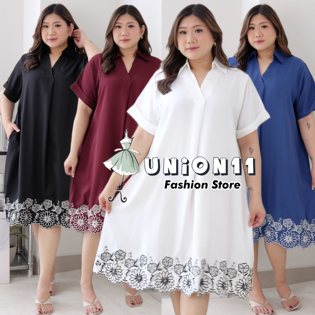 UNION11 - DRESS JUMBO WANITA LD 126 / BAJU JUMBO WANITA / BAJU KERJA WANITA BIGSIZE / DRESS JUMBO WA
