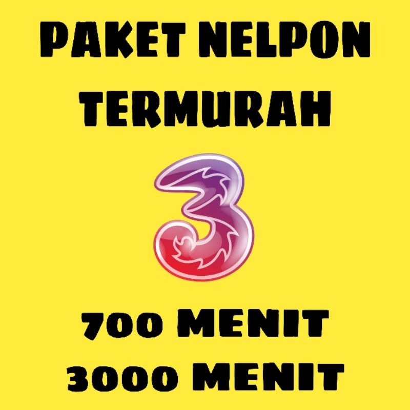 (PROMO) Paket Nelpon Kartu Tri [Nomor Di Catatan Pesanan]
