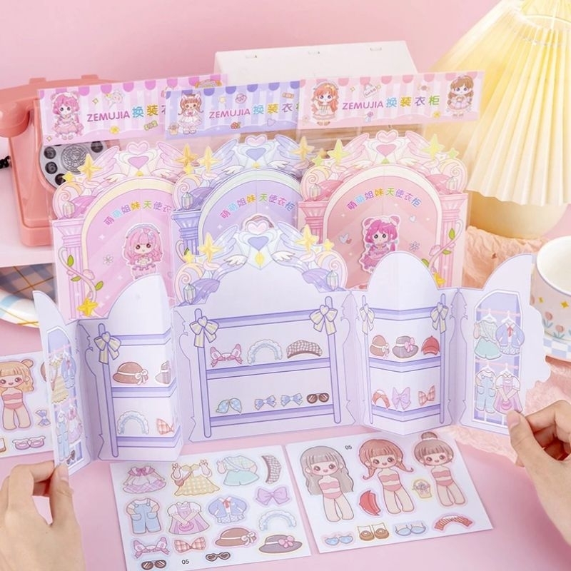 

Set Buku Sticker DIY/stiker jendela/menghias/menyusun puzzle rumah