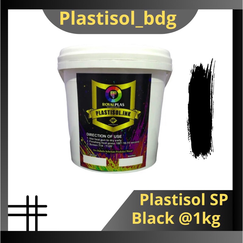 

Tinta Plastisol Hitam SP @ 1kg Royalplas