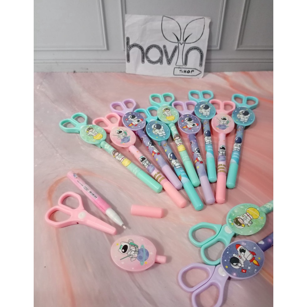 

RKE685 1212 MALL 12pc PEN GEL ada GUNTING MINI PENA JEL GUNTING