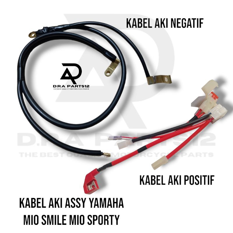 KABEL AKI SET KABEL ECCU POSITIF NEGATIF YAMAHA MIO SPORTY SET POSITIF NEGATIF