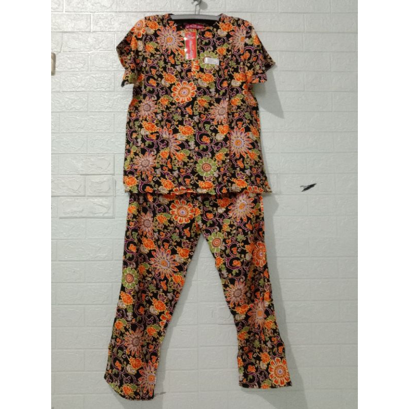 SETELAN CELANA PANJANG KENCANA UNGU LD 105 / COD SETELAN SETELAN BUSUI / BABY DOLL BATIK