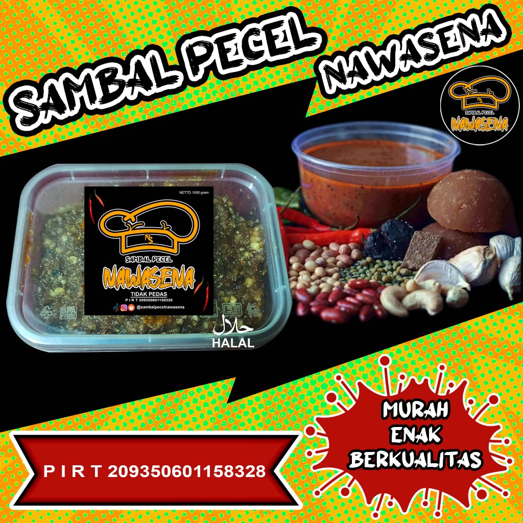 

Sambel Pecel Nawasena 1 KG Khas Kediri Packing Toples/Thinwall