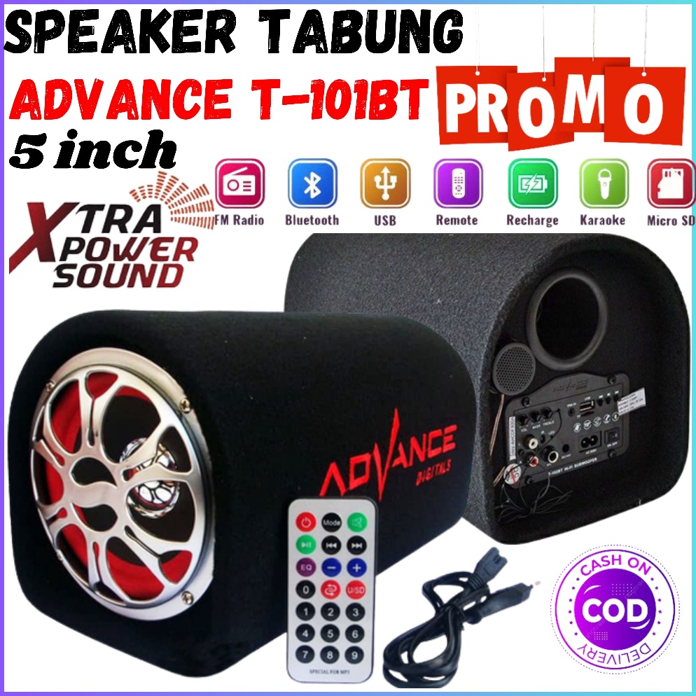 PALING LARIS Speaker Advance T11BT  Black KaraokeUSBTFFM5 Inch  Speaker Bluetooth  Salon Aktif  Salo