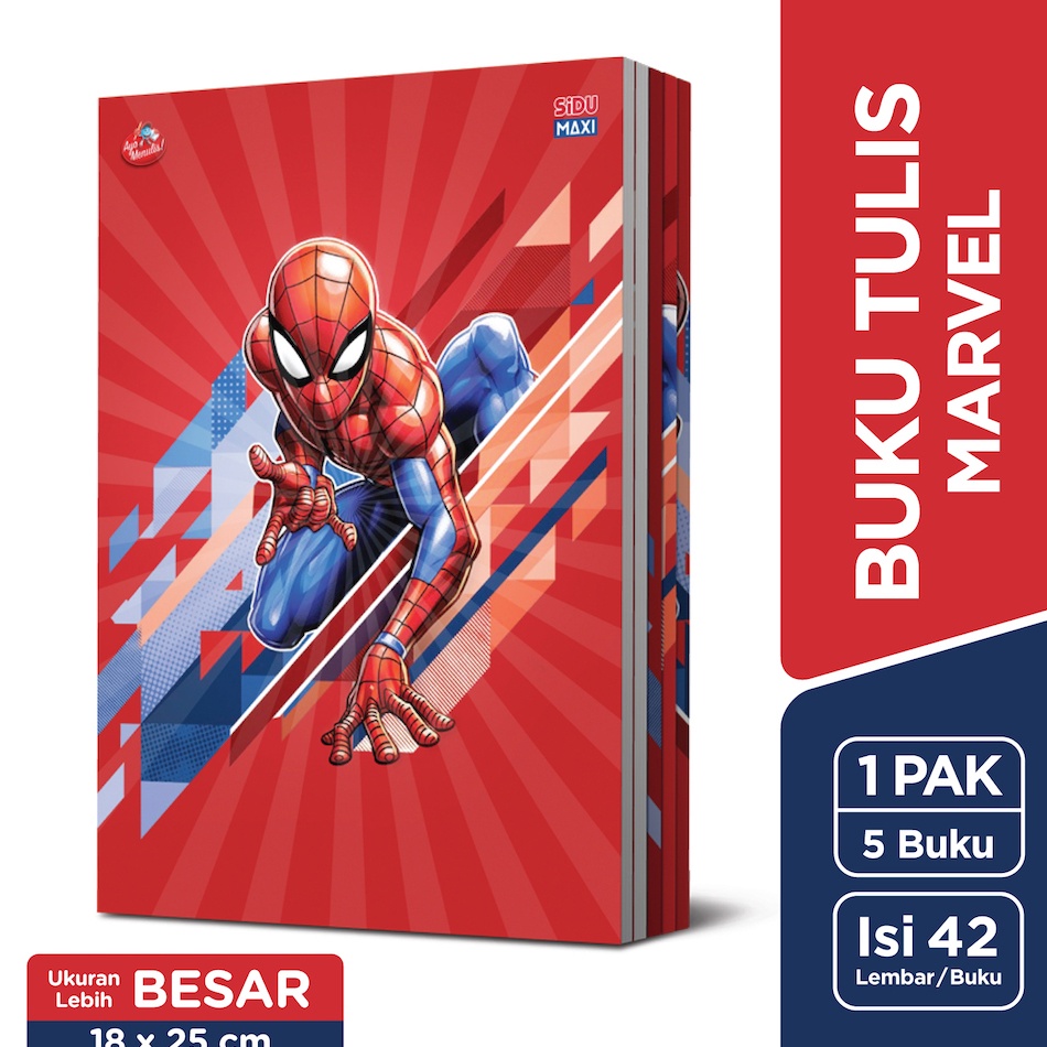 

TBF264 99 BRANDS FESTIVAL SiDU Maxi Buku Tulis Marvel 42 Lembar 5 buku