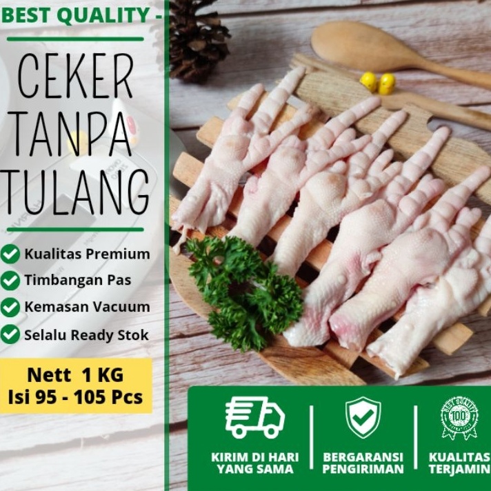 

STAR Ceker Tanpa Tulang 1 Kg Boneless Chicken Feet Korean Food Daging Ceker Ayam Broiler Segar Tanpa Tulang