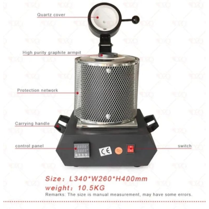 Velopiii67 Alat Lebur Emas ,Perak,Tembaga Listrik 220 Volt 1Kg,2Kg,3Kg / Melting Listrik Pelebur