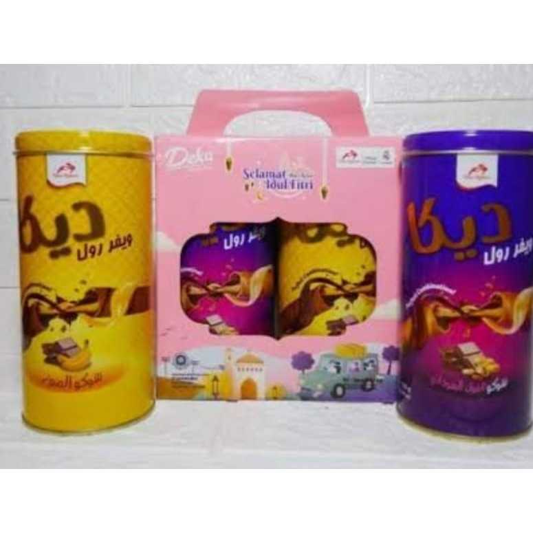 deka wafer roll hampers lebaran harga 1dus isi 12box(1box isi 2kaleng=24kaleng)