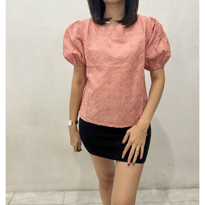 Blouse / Blus / Atasan Wanita / Bunga Bunga / Bahan Renda / B293.5