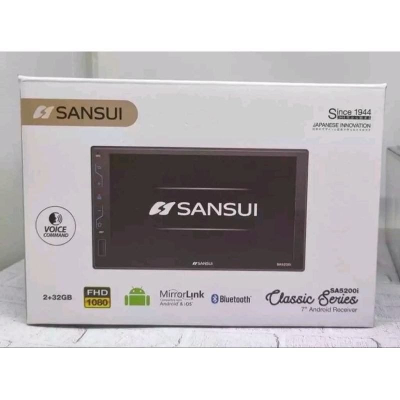 Head unit Android SANSUI 7inch RAM 2/32 classic series + kamera ahd sansui 720