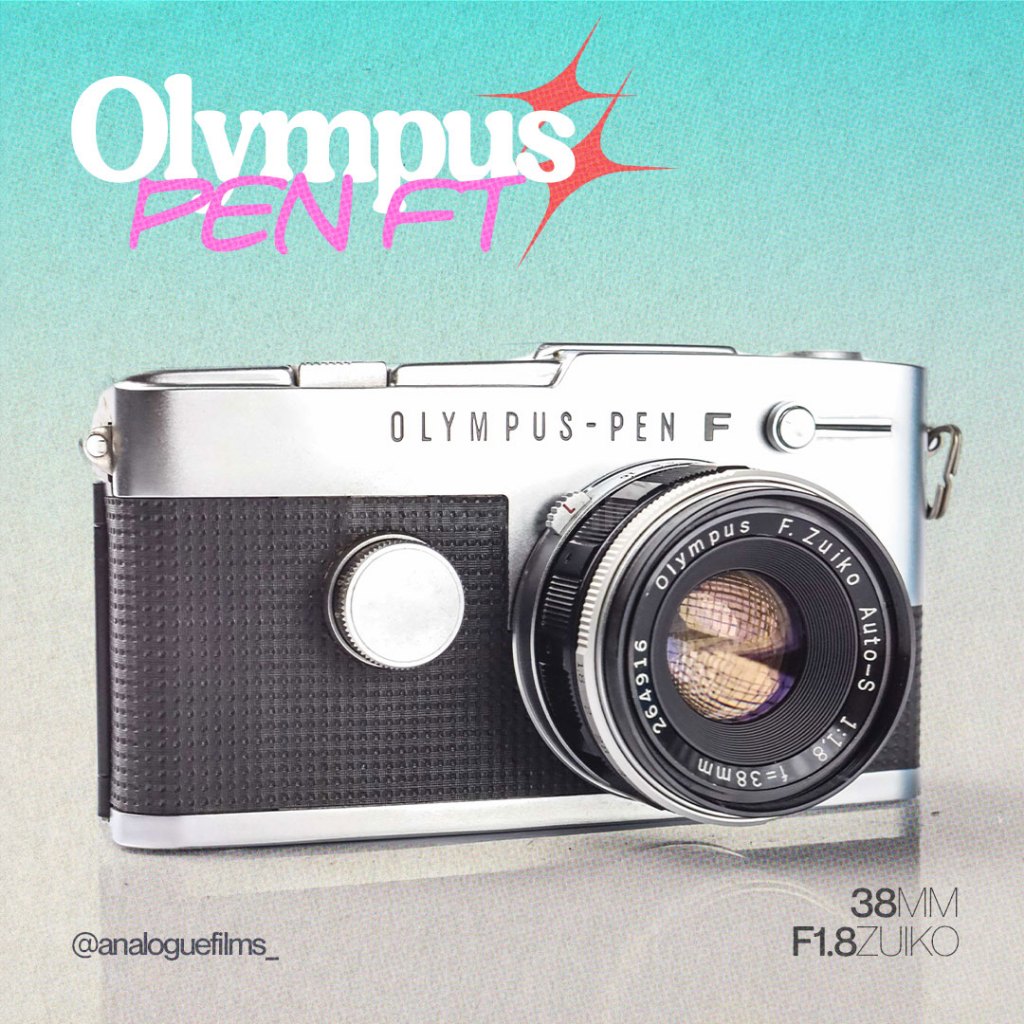 Kamera Analog Olympus Pen FT kit 38mm f1.8 Zuiko Super Mulus