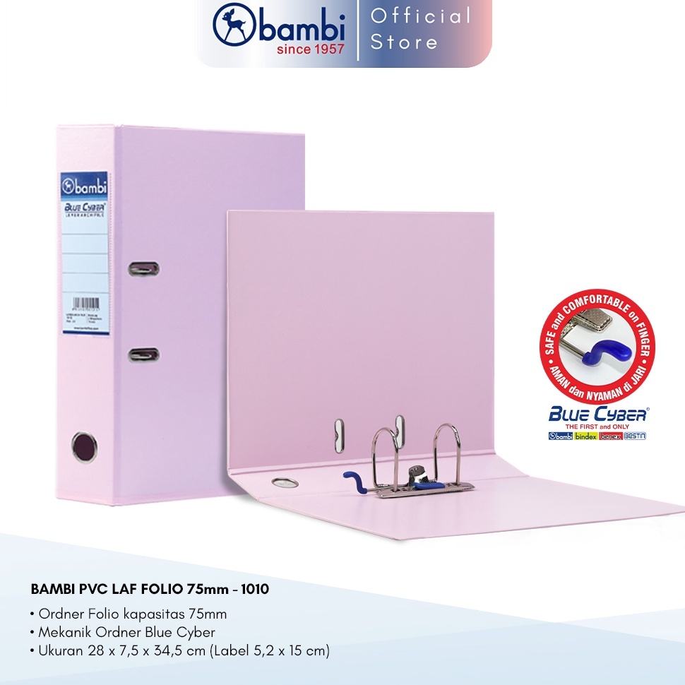 

KFP238 ORIGINAL Bambi Ordner Folio JUMBO SIZE 75 mm PVC Lever Arch File Folio kode 11