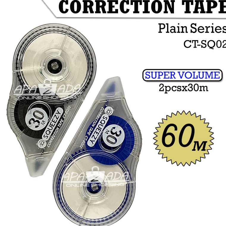 

YGH255 Terlaku Apazada Correction Tape 3M Isi 2 Tipex Tipex kertas Correction Pen CTSQ2 Tipex Roll Murah Berkualitas Bisa Cod