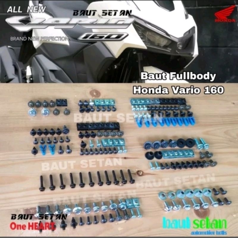 Baut full body Honda All New Vario 160 Original / Baut fullset Honda Vario 160