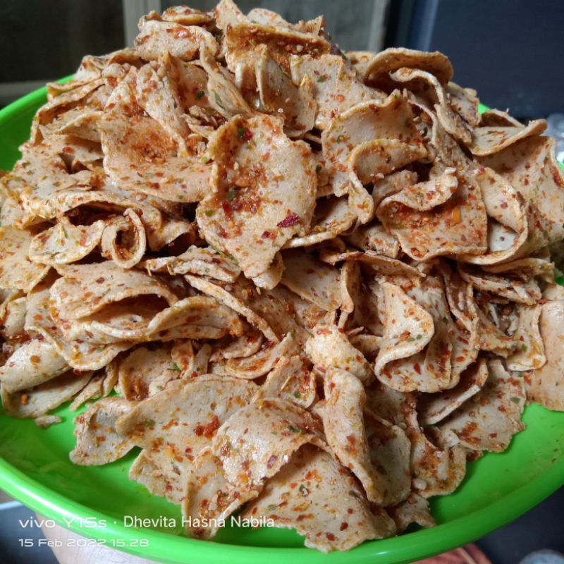 

Basreng kering pedas daun jeruk dan original 1 kg