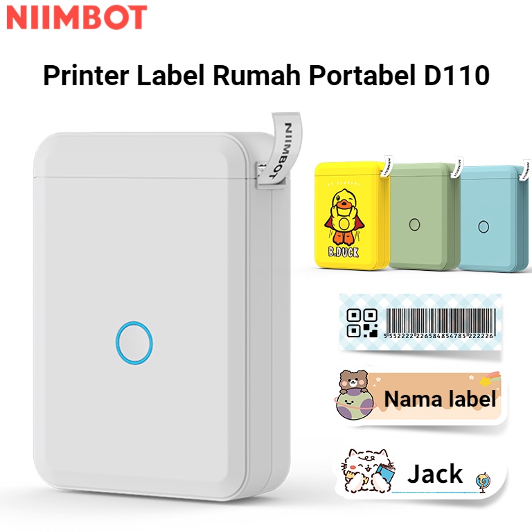 

NDH116 PAKET LENGKAP NIIMBOT D11 Perekat Label Termal Portabel Nirkabel Bluetooth Printer Stiker
