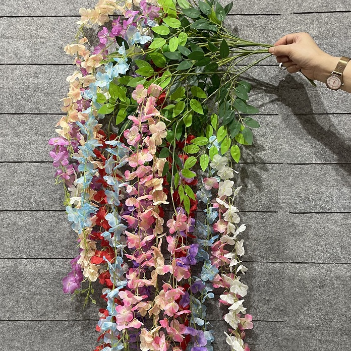 STAR Hias Wisteria Jumbo 12pcs Per Lusin Harga Grosir Ornamen Tanaman Flower Bunga plastik Buatan Hi