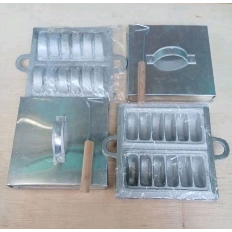 Cetakan kue pancong/pukis 12 lubang 1 Set tutup+Cutil/pengait