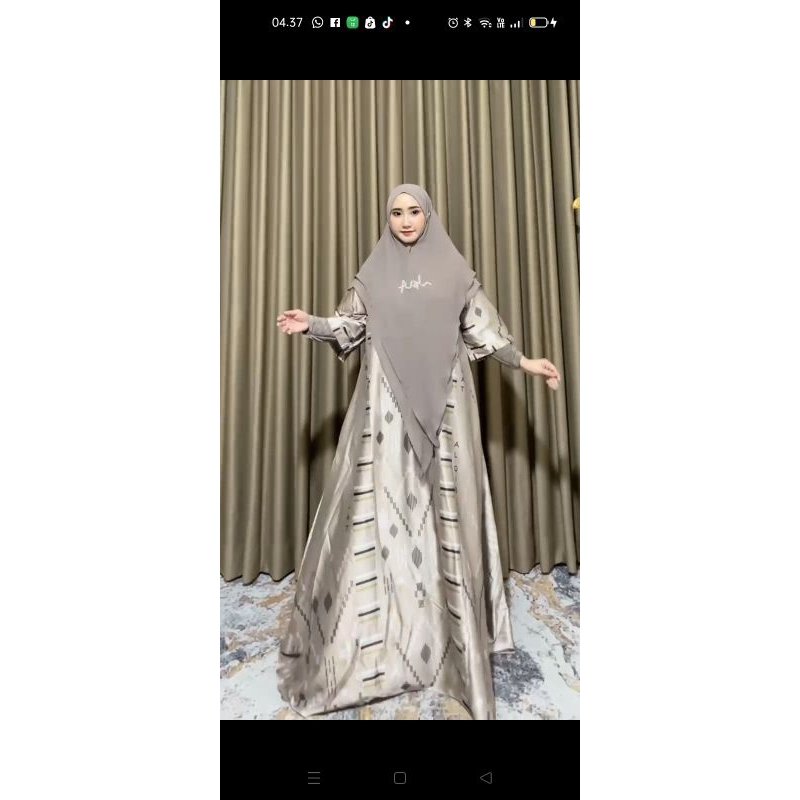 Set Syari Armani Silk Printing by Alqiblat