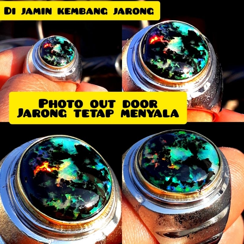 Permata kalimaya banten black opal sempur kembang jarong