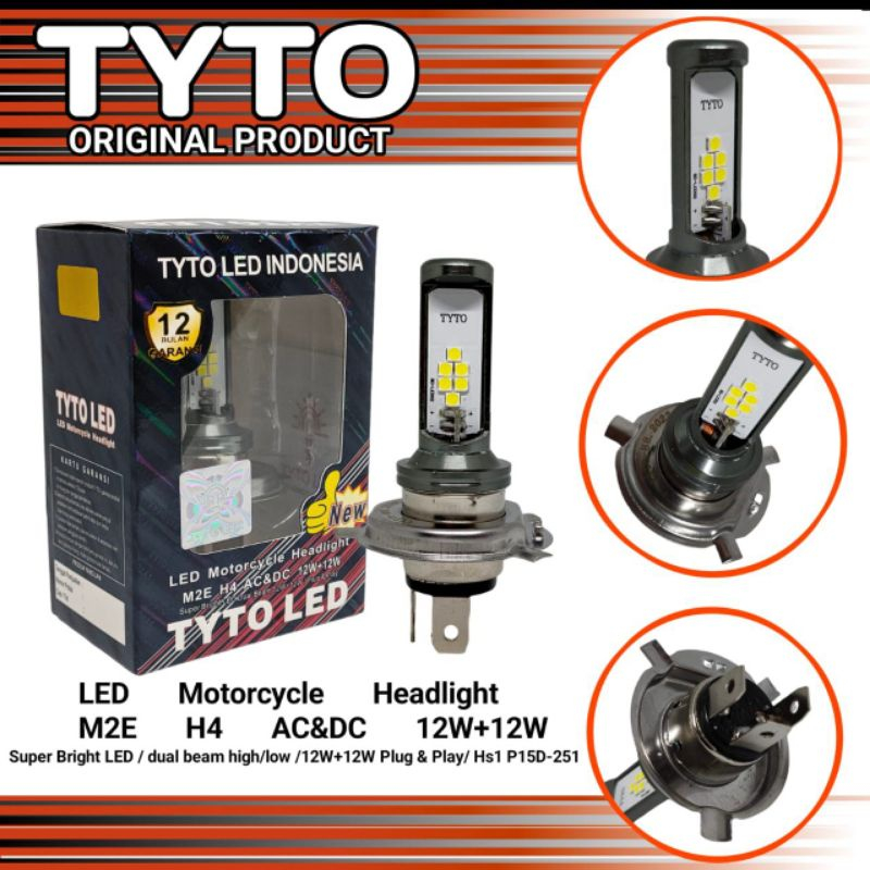 Bohlam Dop Tyto M2E Dop Tyto Led Led Tyto M2E Dop H4 12 LED 12LED