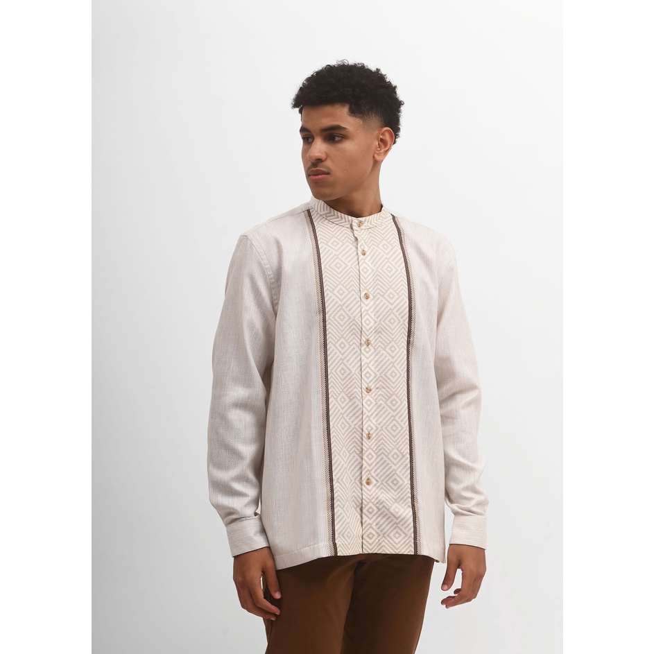 ORIGINAL MANZONE Kemeja Koko Lengan Panjang pria ASAD