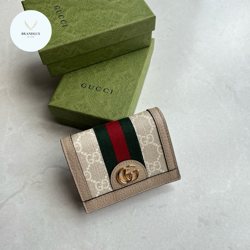 Gucci GG ophidia compact wallet beige/oatmeal