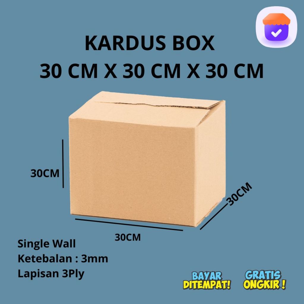 

Kardus Karton Box Packing Polos 30 x 30 x 30 CM