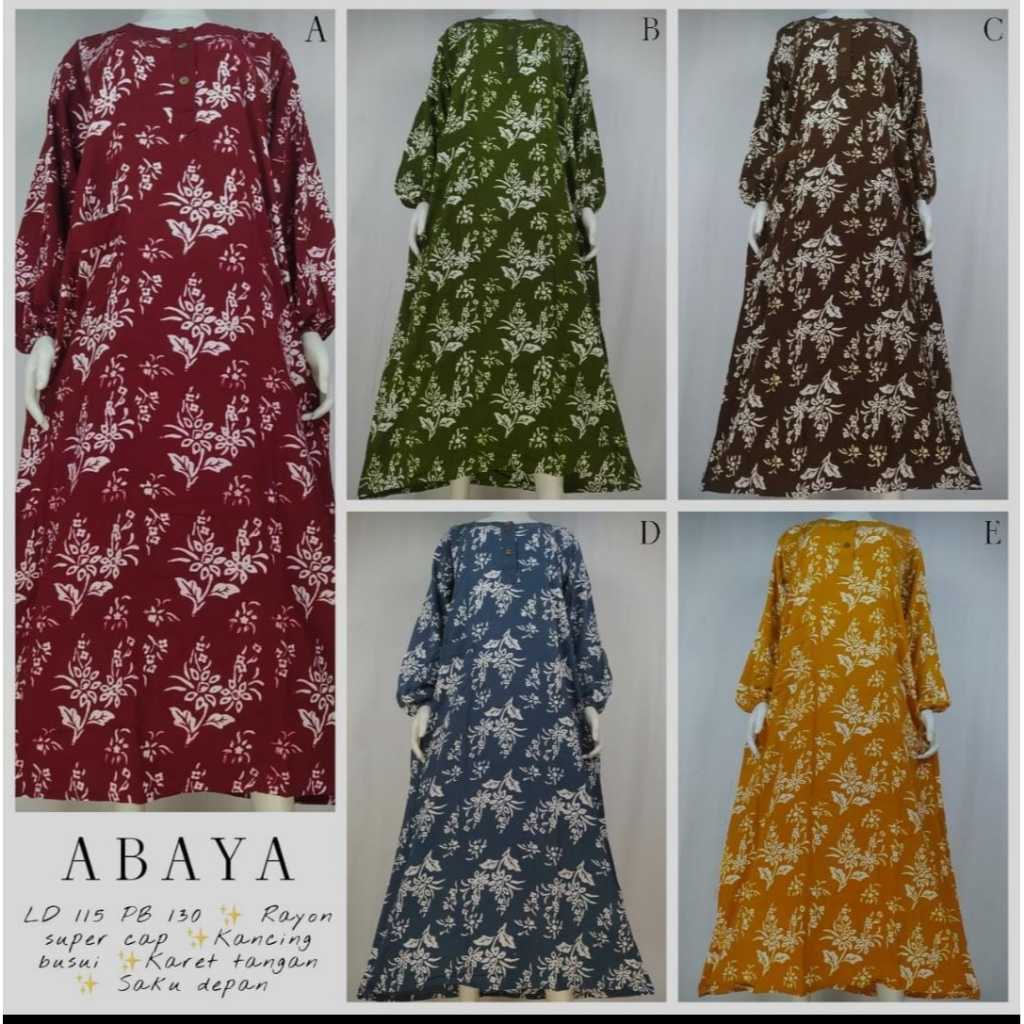 ABAYA BATIK RAYON JUMBO BUSUSI FRIENDLY