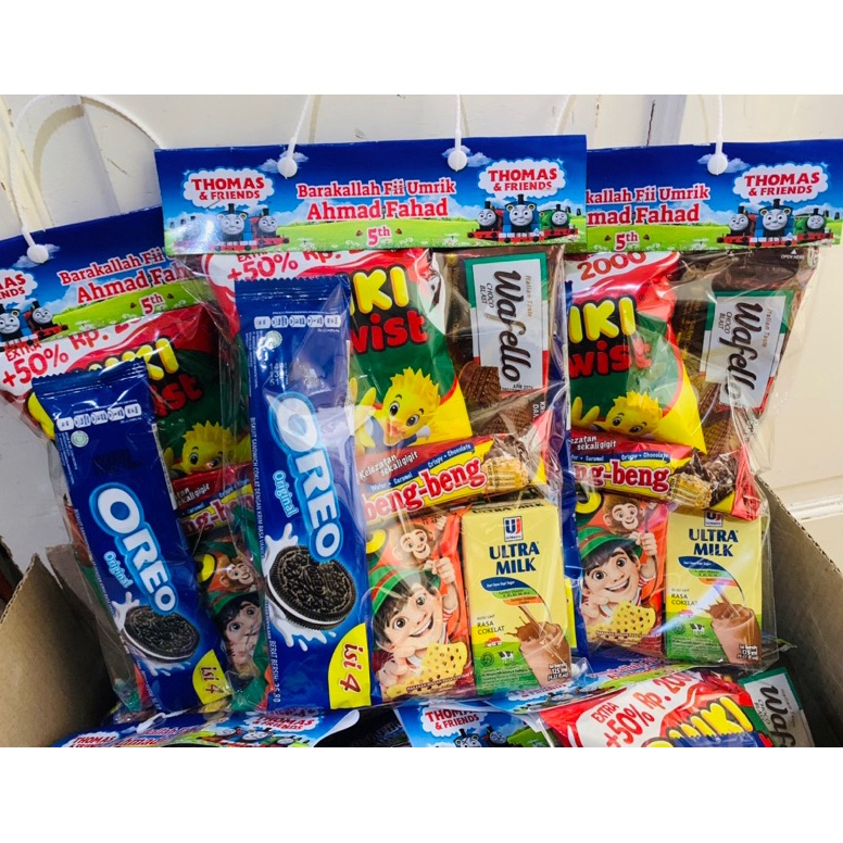 

BQA758 Terlaku Paket snack label nama