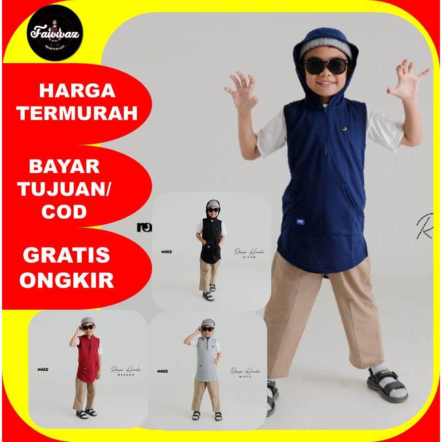 BAJU MUSLIM ANAK LAKI LAKI MODEL ROMPI SHOLAT ROSAL ROKIDZ HOODIE MURAH ORIGINAL PREMIUM MAKASSAR
