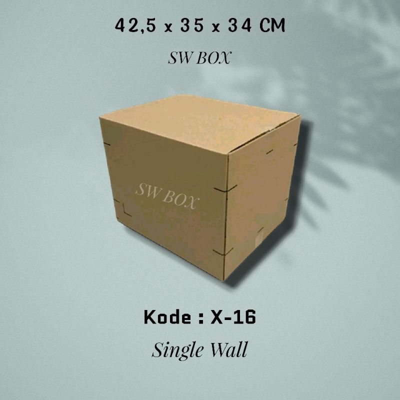 

Kardus Ukuran 42,5x35x34 CM Box Untuk Packing/Pindahan, dll ( Kode : X-16 )