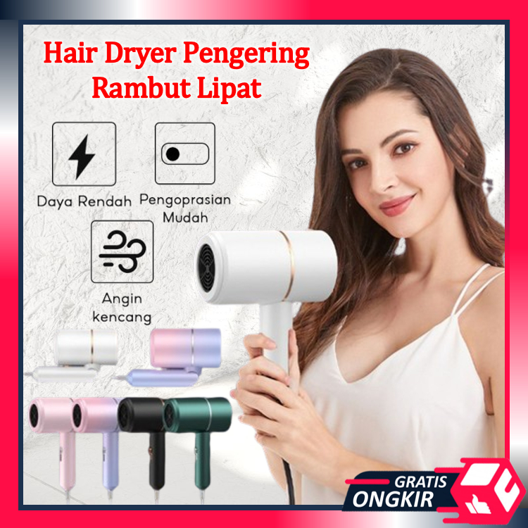 Gratis Ongkir - H5629  Hairdryer Pengering Rambut Lipat / Pengering Rambut Mini Portable / Penata Ra