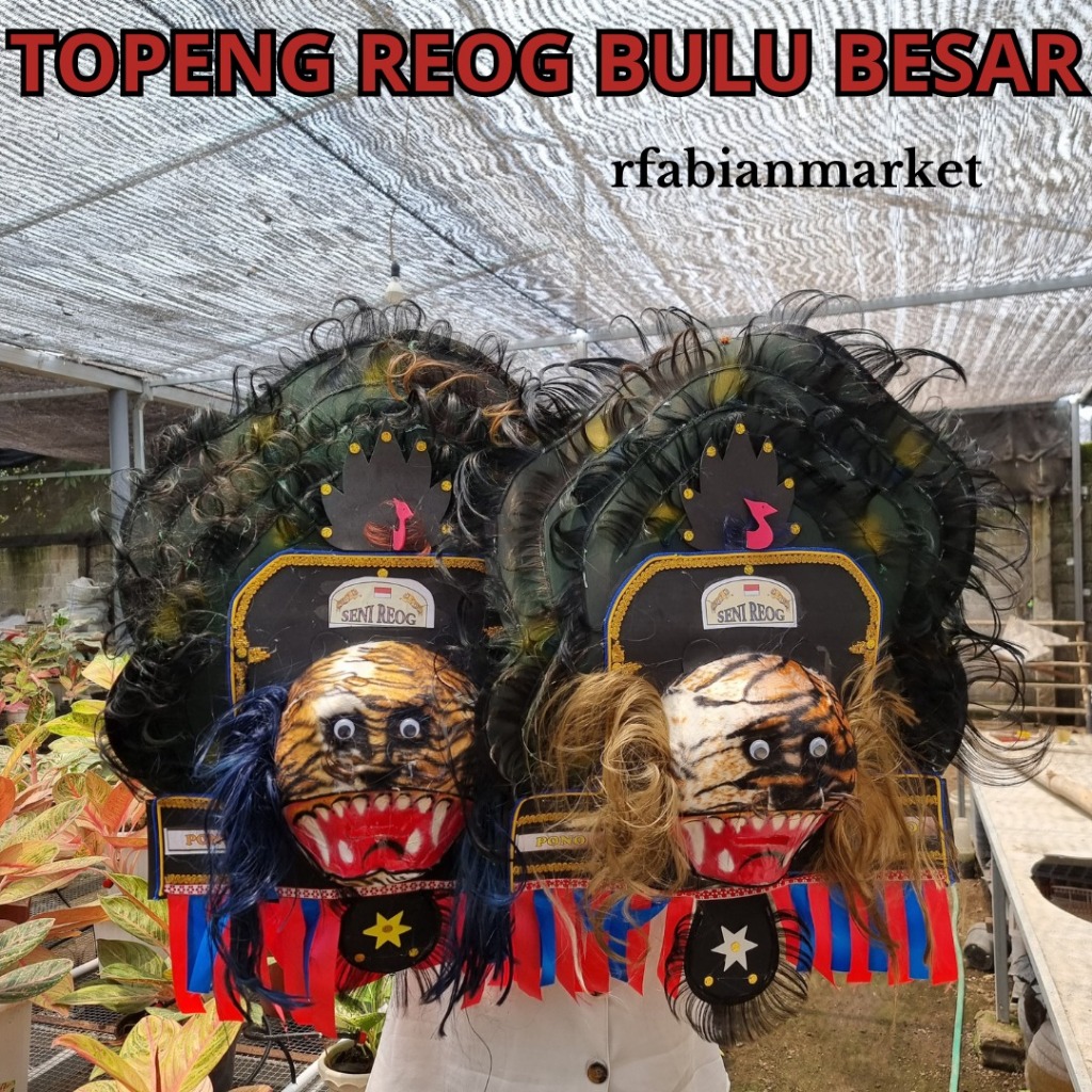 ✔️ TERBARU✨ Topeng REOG PONOROGO / TOPENG REOG BULU BESAR / Topeng Reog Ponorogo Besar
