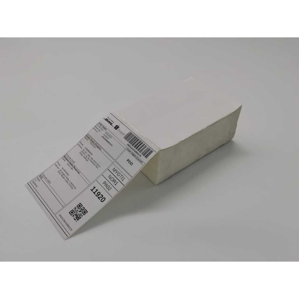 

Kertas label sticker Thermal 100x150mm isi 500 lembar/pckage