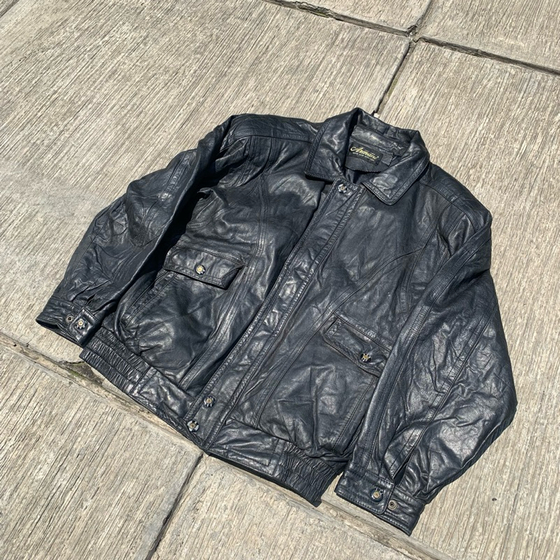 Armani Black Leaher Jacket