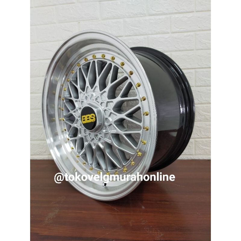 Velg Mobil Ring 17 R17 belang lubang 5 HOLE 5 MULTI PCD H5x113/120 BBS RS silver polish (7679FR) toy