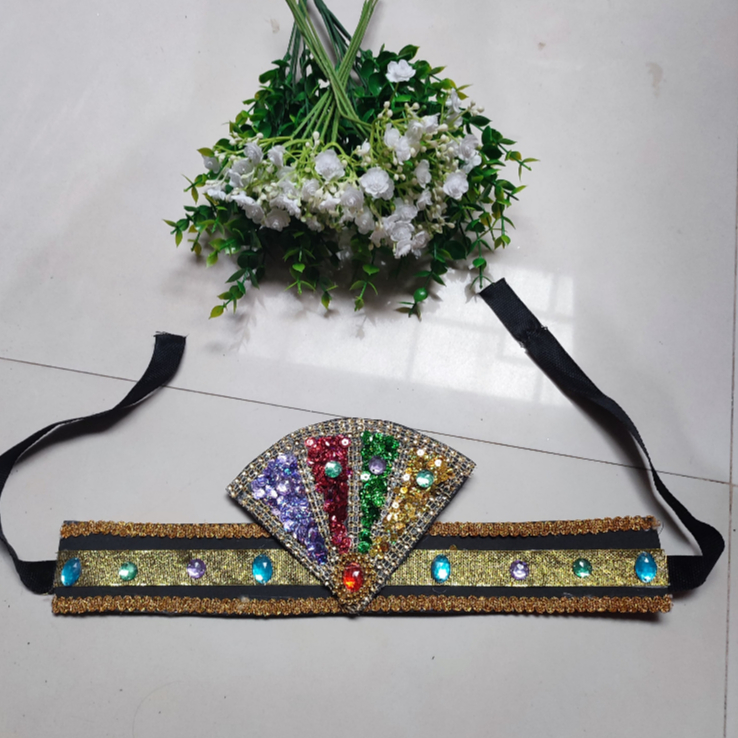 Jamang Tari saman /mahkota Plasment Segitiga Warna/ Mahkota Tari Saman