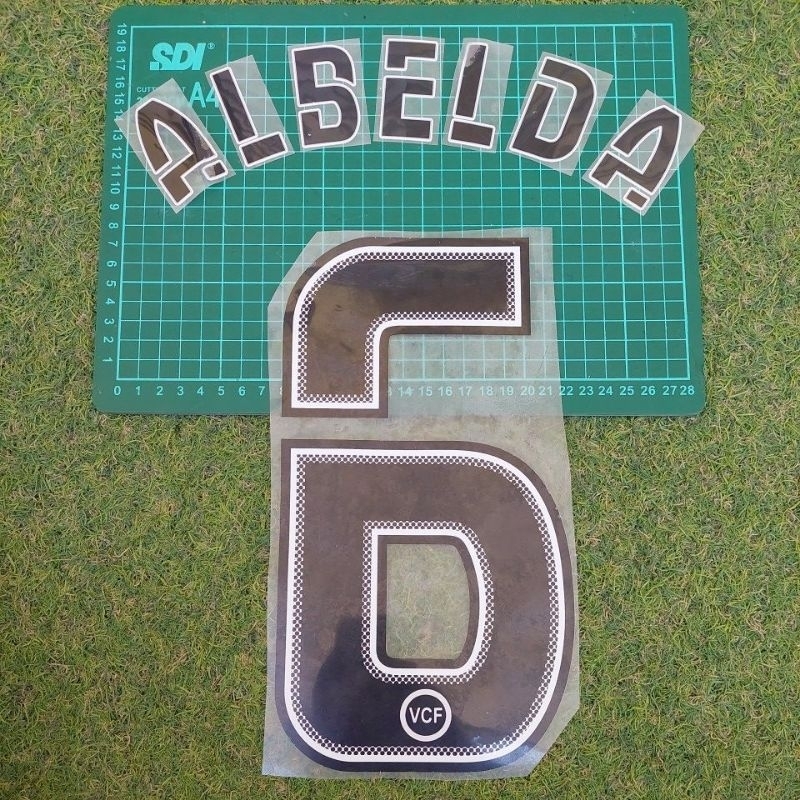 NAMESET JERSEY VALENCIA HOME 2006/2007 - ALBELDA #6