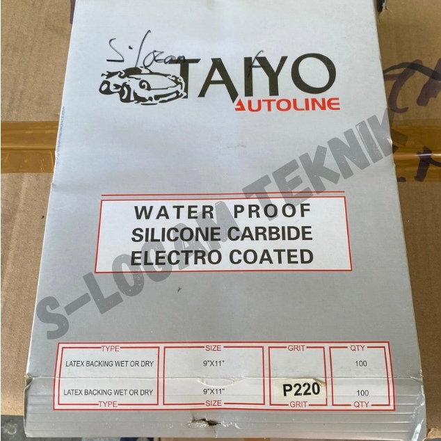 Kertas Gosok Amplas TAIYO Autoline Ampelas Anti Air Waterproof Grit 60 80 100 120 150 180 220 240 28