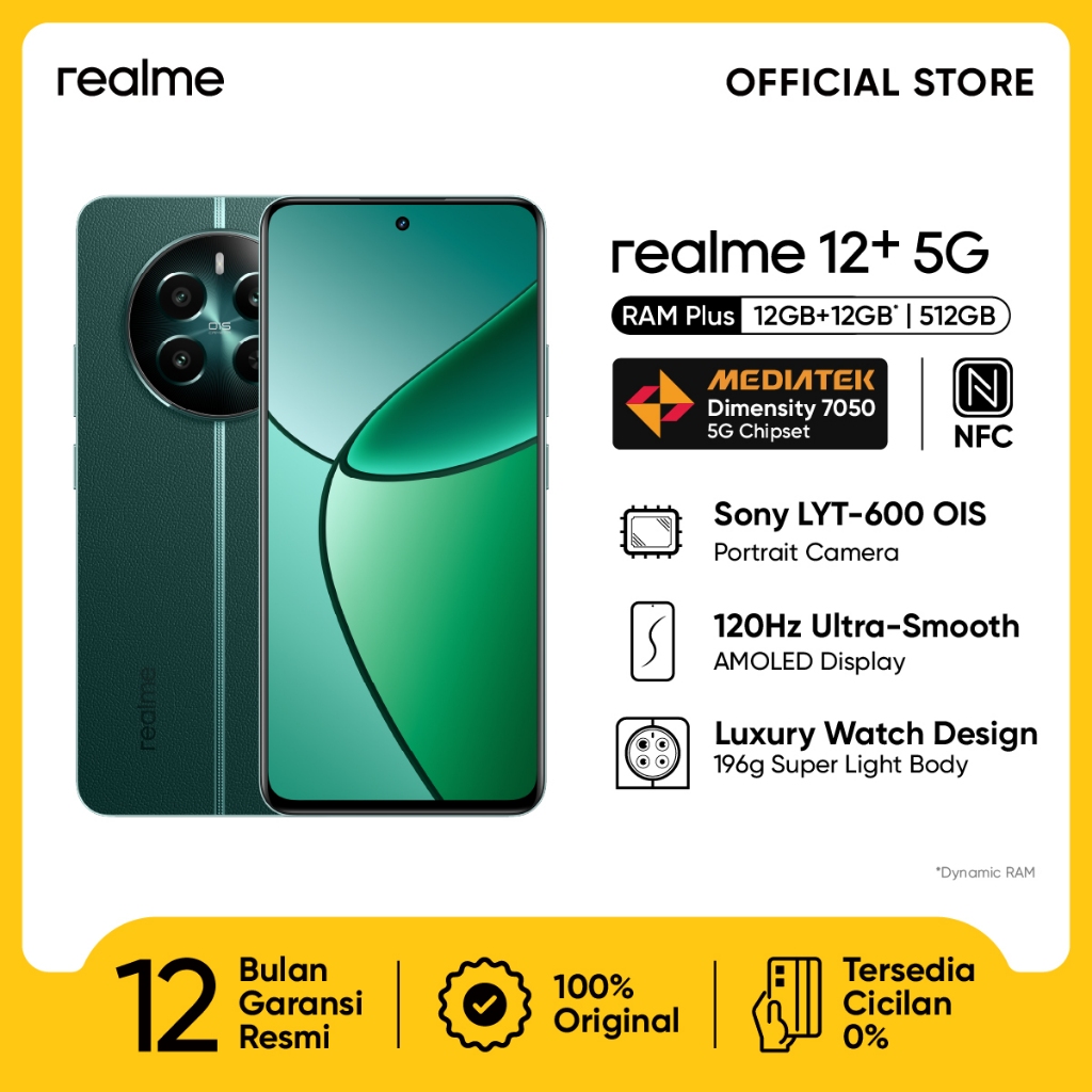 realme 12 Plus 12GB+12GB*|512GB (Sony LYT-600 OIS Portrait Camera | Dimensity 7050 5G Chipset | 120Hz Amoled Display | 67W Charge | 5000mAh Battery)-7