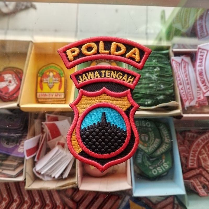 bordir logo Polda Jawa tengah