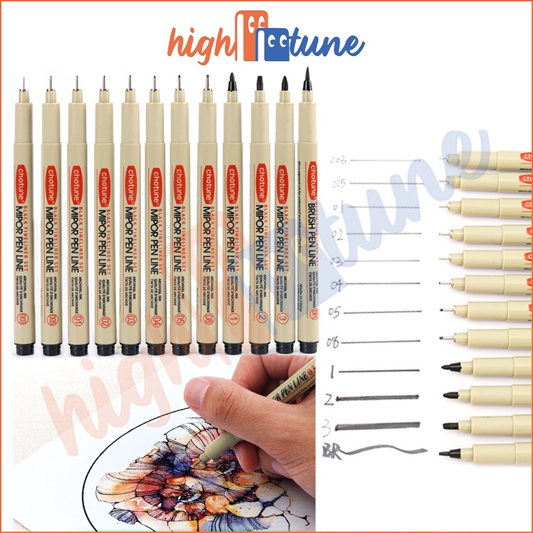 

DYQ153 MEGA ALE Hightune Pigma Micron Sakura Drawing pen set 35112 Waterproof Drawing Pen Sakura Pigma Micron Set
