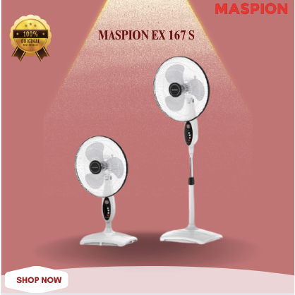 MASPION KIPAS ANGIN EX 167 S STAND FAN KIPAS BERDIRI/EX167S/EX-16- S/EX 167 S/KIPAS ANGIN BERDIRI